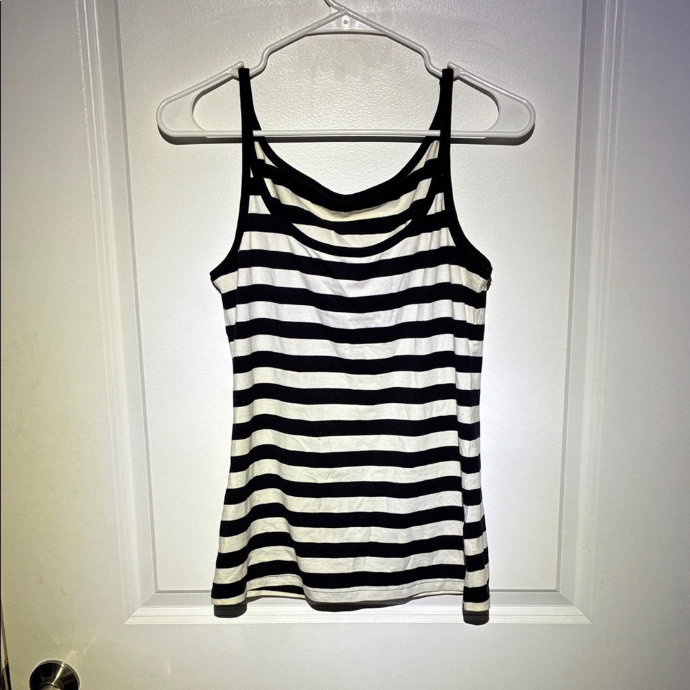 H&M Black and White Striped Camisole